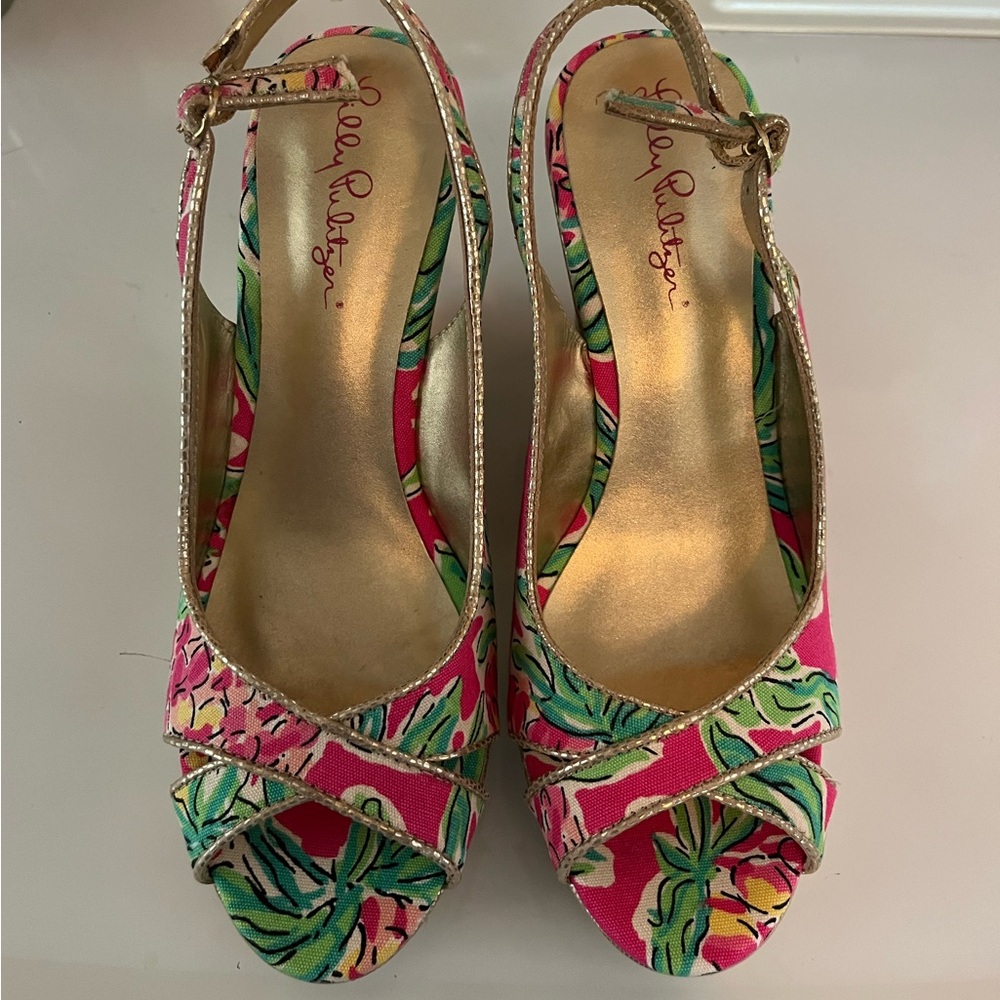 NWOB Lilly Pulitzer Spike the Punch High Heel Sandals size 6